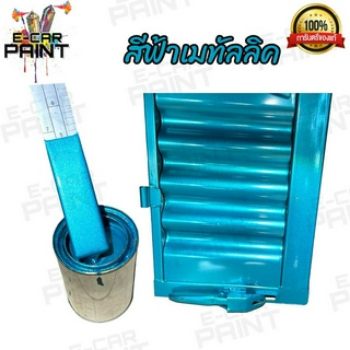 สีฟ้าเมทัลลิค สี2K พ่นรถยนต์ พ่นมอไซค์ เนื้อสีเยอะ พ่นง่าย