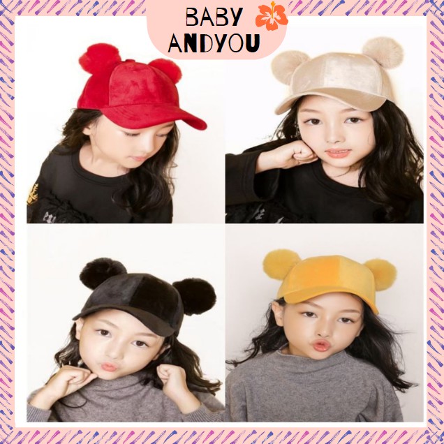 สินค้าพร้อมส่ง-หมวกเด็ก-หมวกเด็กโต-หมวกแฟชั่น-หมวกแก๊ป-baby-hat-หมวก-หูหมี