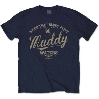 【hot sale】เสื้อยืด ผ้าฝ้าย พิมพ์ลาย Spun Muddy Waters Keep The Blues Alive สวมใส่สบาย 2022