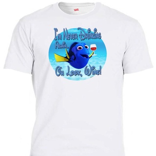 เสื้อยืดโอเวอร์ไซส์Dory, Find Nemo แรงบันดาลใจ, "ไม่เคยดื่มอีกเลย ...โห ดูไวน์ ตลก! S-3x เสื้อยืด สําหรับผู้ชาย T-1572L@