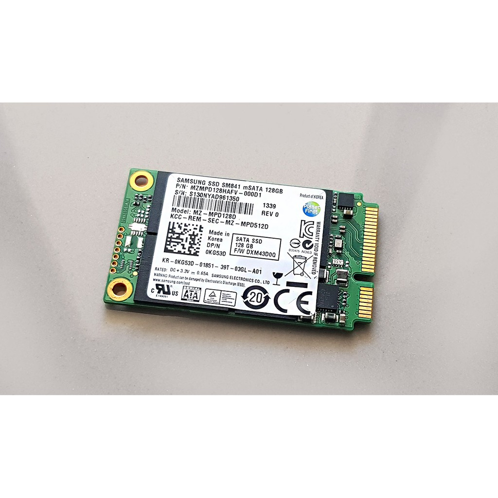 SSD 128GB ชนิด MSATA ยี่ห้อ Samsung รุ่น SM841 ใส่ PC Mac Notebook  Ultrabook Tablet | Shopee Thailand