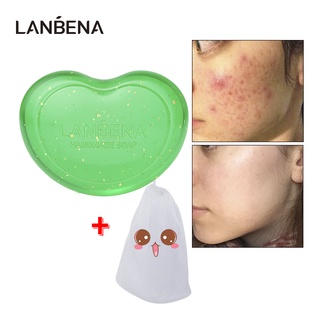 LANBENA สบู่ล้างหน้า สูตรชาเขียว สำหรับสิวเสี้ยน สิดอุดตัน สิวหัวดำ Tea Tree Oil Handmade Soap