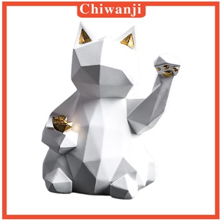 ( Chiwanji ) รูปปั้นเรซิ่น รูปแมวนำโชค สําหรับตกแต่งบ้าน