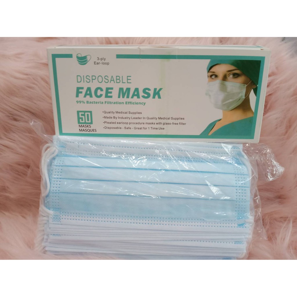 แมส-หน้ากากอนามัย-face-mask-99-bacteria-filtration-efficiency-disposable-แบบหนา-3-ply-ear-loop-ผ่านมาตรฐาน-ปลอดภัย