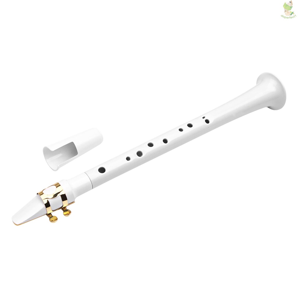White Pocket Sax Portable Mini Saxophone Key of C Little Plastic ...
