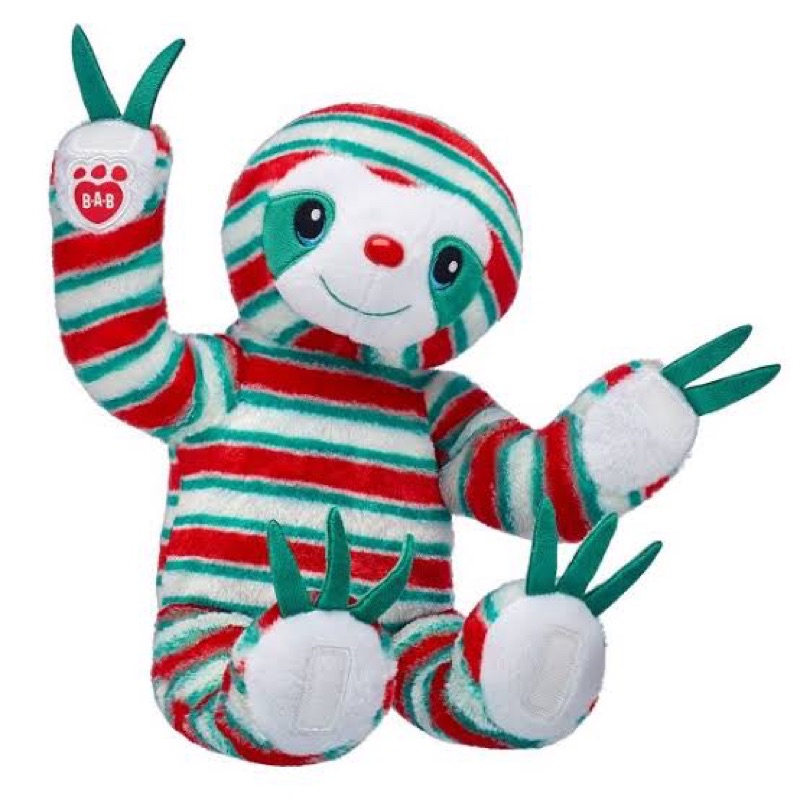 ตุ๊กตาสล็อธ-บิ้วอะแบร์-รุ่นคริสมาส-build-a-bear-สินค้ามือสองคุณภาพสูงนำเข้าจากอเมริกา