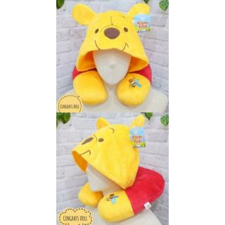 (ลิขสิทธิ์แท้ ส่งฟรี) หมอนรองคอ หมีพูห์ วินนี่ เดอะ พูห์ Winnie the Pooh หมีพูห์ Pooh Bear