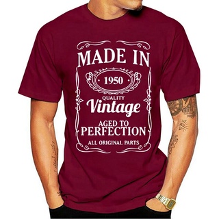 ใหม่ เสื้อยืด พิมพ์ลาย Made In 1950 Happy Birthday ของขวัญวันเกิด Idea Pgkepk17Amgdlo37