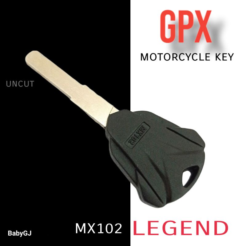 กุญแจมอเตอร์ไซค์ จีพีเอ็กซ์ เลเจนด์ UNCUT key GPX Legend MX102 | Shopee ...