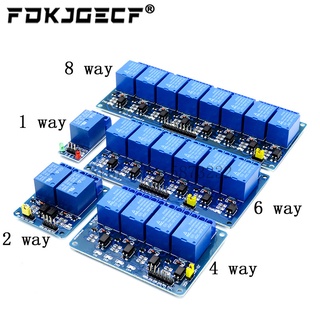 โมดูลรีเลย์ 5v 12v 1 2 4 6 8 ช่องทาง พร้อมออปโต้คัปเปลอร์เอาท์พุต 1 2 4 6 8 ทาง สําหรับ arduino