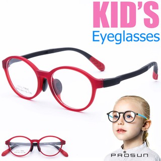 KOREA แว่นตาแฟชั่นเด็ก แว่นตาเด็ก รุ่น 2099 C-7 สีแดง ขาข้อต่อ วัสดุ TR-90 (สำหรับตัดเลนส์) เบาสวมไส่สบาย