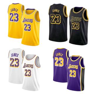 NBA LeBron James Jersey ลอสแองเจลิสเลเกอร์สทีม # 23 เลอบรอนเจมส์เสื้อบาสเก็ตบอล