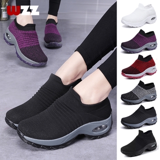 WZZ รองเท้าลำลอง ขนาดใหญ่ พื้นนุ่ม สำหรับผู้หญิง size：35-42