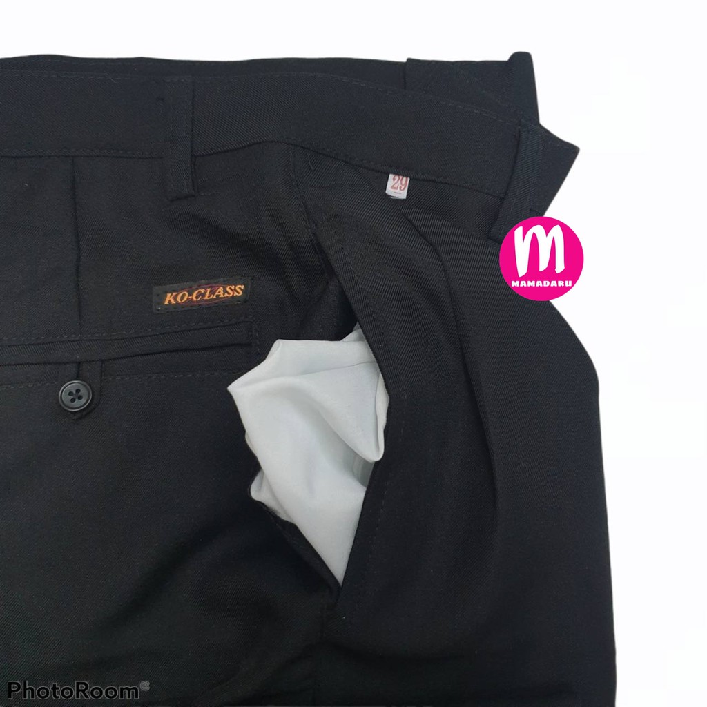ภาพสินค้ากางเกงสแล็ค กางเกงใส่ทำงานผู้ชาย ผ้าโซล่อน รุ่นประหยัด กางเกงสแล็คผ้ามัน สีดำ/สีกรม จากร้าน mamadaru บน Shopee ภาพที่ 6