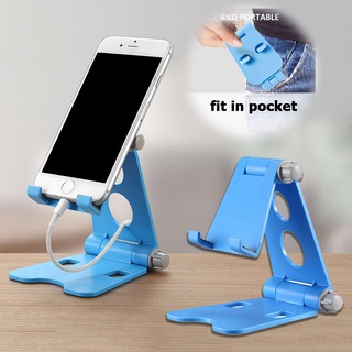 ที่วางโทรศัพท์มือถือพับได้อย่างเต็มที่ Foldable Cell Phone Stand ปรับมุมได้ Adjustable Phone Holder Light Weight Portable