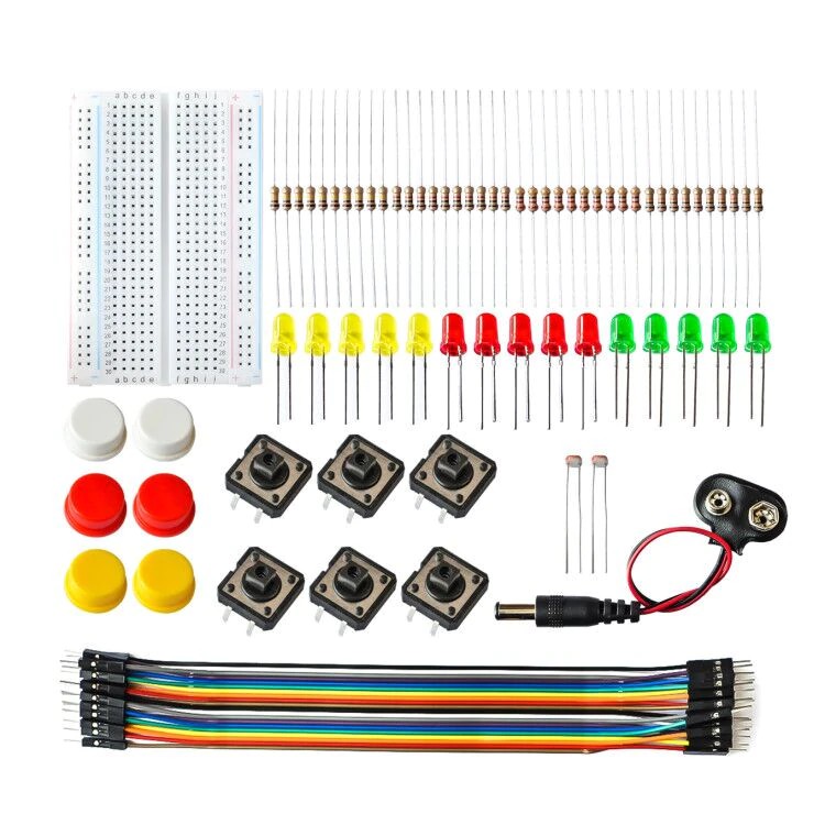 ชุดสตาร์ทเตอร์-diy-สําหรับ-arduino-uno-r3-mini-400-point-breadboard-led-jumper-wire-button