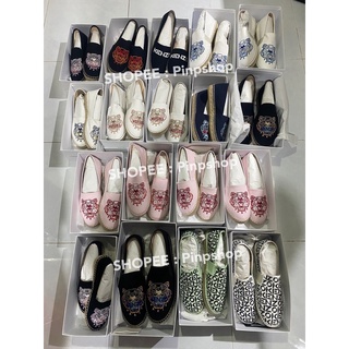 ภาพขนาดย่อสินค้าKenzo espadrilles 37 38 39 40 เคนโซ รองเท้า เอสพาดริล เสือ ขาว ดำ กรม ชมพู โลโก้ ของขวัญ รองเท้าแบรนด์เนม เสือ