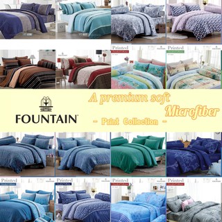 ผ้าปูที่นอน (ไม่รวมนวม) พิมพ์ลาย ผ้านุ่ม ไร้รอยต่อ by Fountain ลายกราฟฟิก ลายวินเทจ