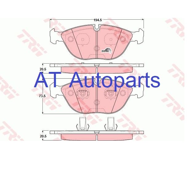 ผ้าเบรคชุดหน้า-bmw-s7-e38-750i-il-5-4l-gdb1285-ราคาขายต่อชุด