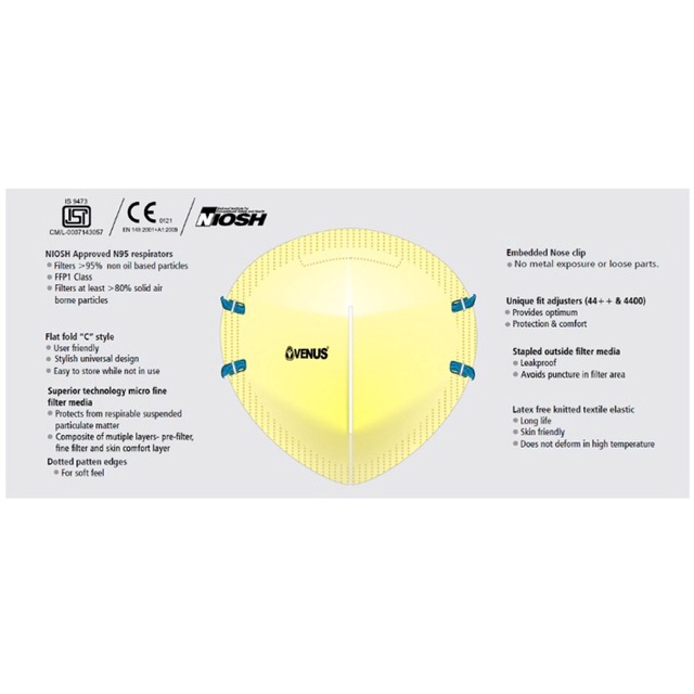 venus-v-44-ป้องกันเชื้อโรค-ป้องกันฝุ่น-pm-2-5-1-ชิ้น-pcs