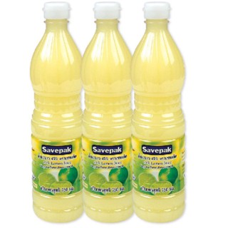 เซพแพ็ค น้ำมะนาว45% ขนาด 750ml.ยกแพ็ค 3ขวด SAVEPAK