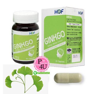 สินค้า Pharmahof hof Ginkgo สารสกัดใบแป๊ะก๊วย 60 เม็ด Y-GInk วาย กิง Hof