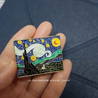 เข็มกลัด ติดกระเป๋า ลาย starry night แวนโก๊ะ น่ารักๆ🌌🌌 พร้อมส่ง