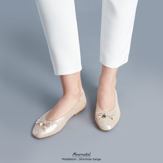 ภาพหน้าปกสินค้า𝐌𝐈𝐍𝐈𝐌𝐀𝐋𝐈𝐒𝐓 รองเท้าหนังแกะแท้ 100% รุ่น Middleton (shimmer beige) พื้นหนา ซัพพอร์ตดี ไม่ปวดเท้า ไม่ลื่น ที่เกี่ยวข้อง