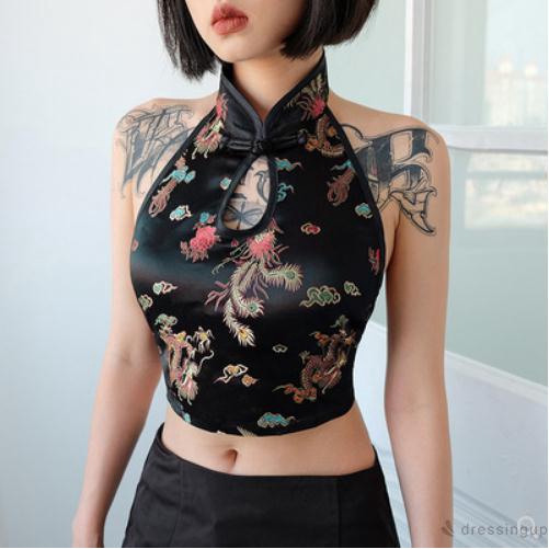 d-women-sexy-halter-v-neck-summer-dragon-embroidery-chinese-style-backless-croptop