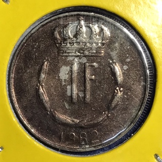 No.14890 ปี1982 LUXEMBOURG 1 FRANC เหรียญเก่า เหรียญต่างประเทศ เหรียญสะสม เหรียญหายาก ราคาถูก