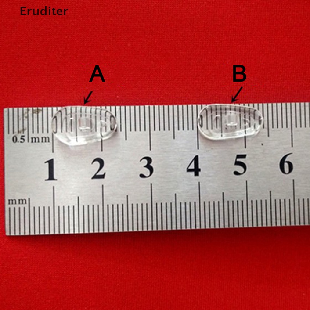 eruditer-10-คู่-นุ่ม-ใส-ซิลิโคน-แผ่นรองจมูก-สําหรับแว่นตา-สวมใส่-กันลื่น-ขาย