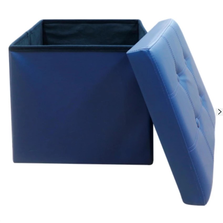 กล่องเอนกประสงค์-นั่งได้-พับได้-box-ottoman-blue