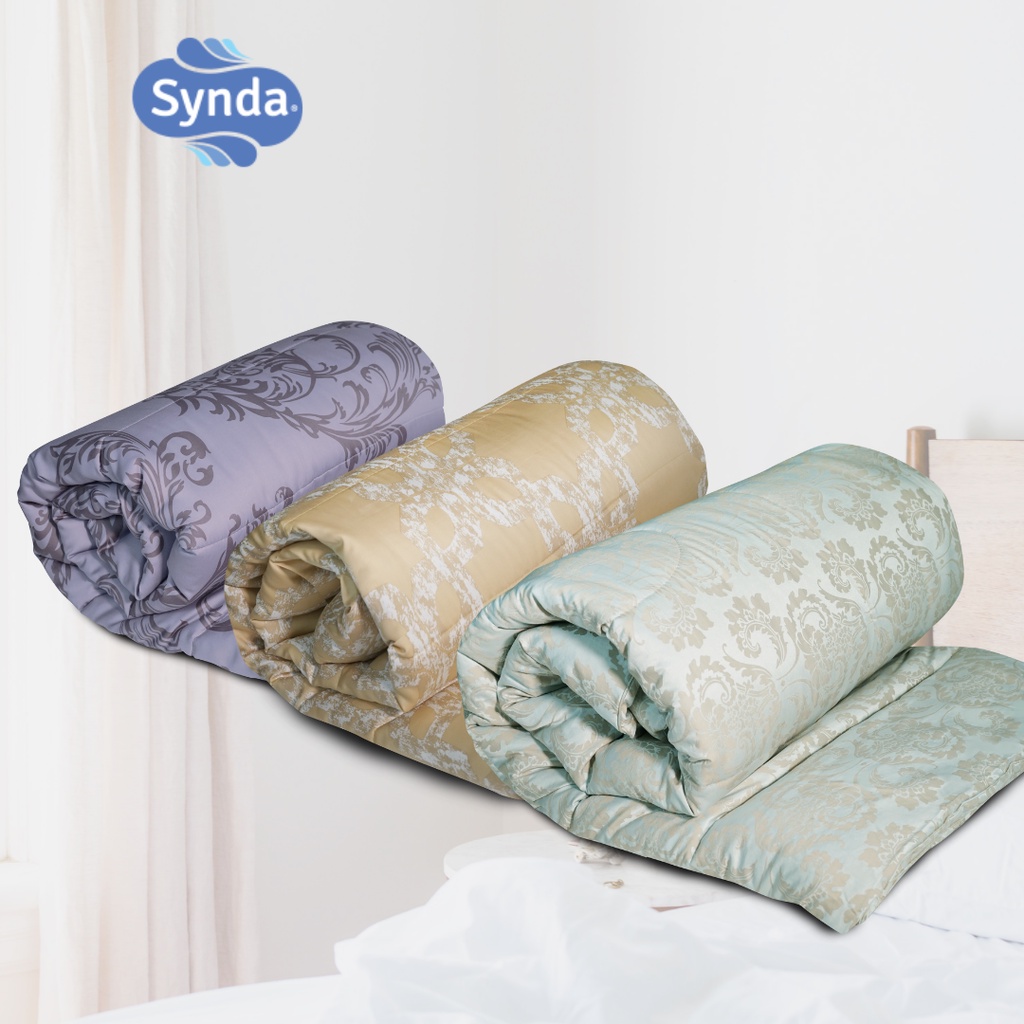 ภาพหน้าปกสินค้าSynda ผ้านวมเย็บติดผ้า Tencel 100% นุ่มลื่นเย็นสบายคละลาย ทอ 500 เส้นด้าย จากร้าน syndasleepcare บน Shopee