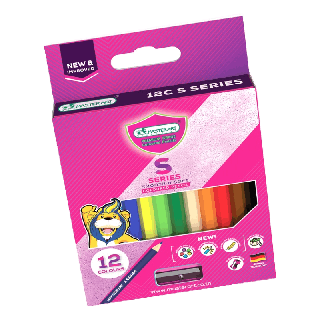 Master Art มาสเตอร์อาร์ต สีไม้ ดินสอสี แท่งสั้น 12 สี เอส-ซีรี่ส์ จำนวน 1 กล่อง