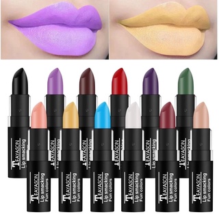 ภาพหน้าปกสินค้าTeayason Matte ลิปสติกสีเขียวสีดําติดทนนานกันน้ํา 12 สี ที่เกี่ยวข้อง