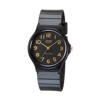 Casio Standard นาฬิกาข้อมมือสุภาพสตรี สีดำ สายเรซิ่น รุ่น MQ-24-1B2