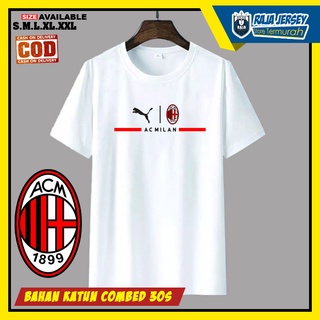 T SHIRT T-SHIRT AC MILAN ACMILAN Cotton COMBED 30S - 003 -เสื้อยืด