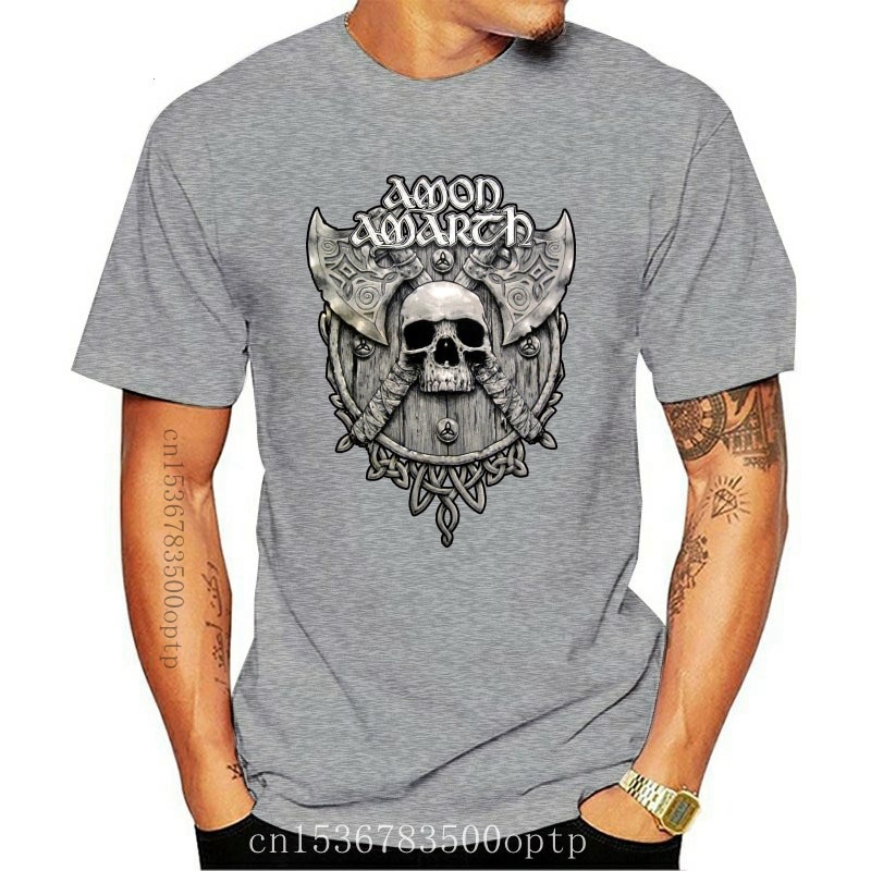 100-cotton-เสื้อยืดลําลอง-แขนสั้น-พิมพ์ลาย-amon-amarth-cd-lgo-es-grey-skull-official-nbp-เข้ากับทุกการแต่งกาย-สําหรับ