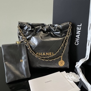 Chanel22 สี metallic grey Grade vip Size 35cm อุปกรณ์ full box set