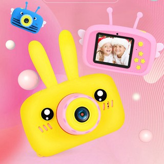 กล้องของเล่นของเล่นกล้องดิจิตอล Bee bear rabbit Dual 20mp สําหรับเด็ก