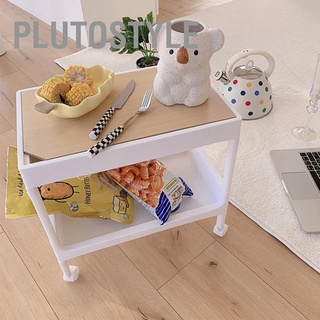 Plutostyle รถเข็นม้วน Pp Mdf ความจุขนาดใหญ่ เป็นมิตรกับสิ่งแวดล้อม ประหยัดพื้นที่ สําหรับหอพัก ร้านเสริมสวย