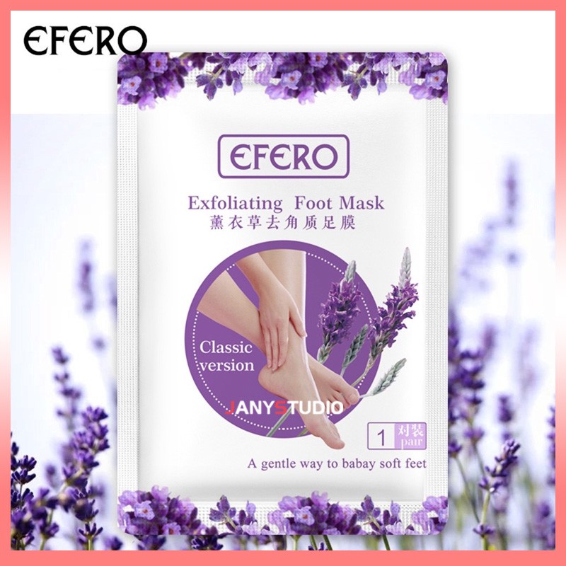 พร้อมส่ง-lowest-price-มาส์กลอกเท้า-efero-exfoliating-foot-mask-ปรับเท้านุ่มเหมือนเท้าเด็ก-1-คู่-ถุง