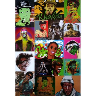 โปสเตอร์ รูปถ่าย กราฟฟิก นักร้อง แร็ปเปอร์ Wiz Khalifa 2005 POSTER 24"x35" Inch American Rapper Hip Hop V3