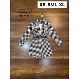 จั้ม​สูท​ผ้าทวิส xs s m l xl