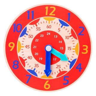Montessori นาฬิกาไม้ ของเล่น ชั่วโมง นาที วินาที การรับรู้ ที่มีสีสัน นาฬิกา ของเล่นสําหรับเด็กก่อนวัยเรียน การสอน เด็กประถม