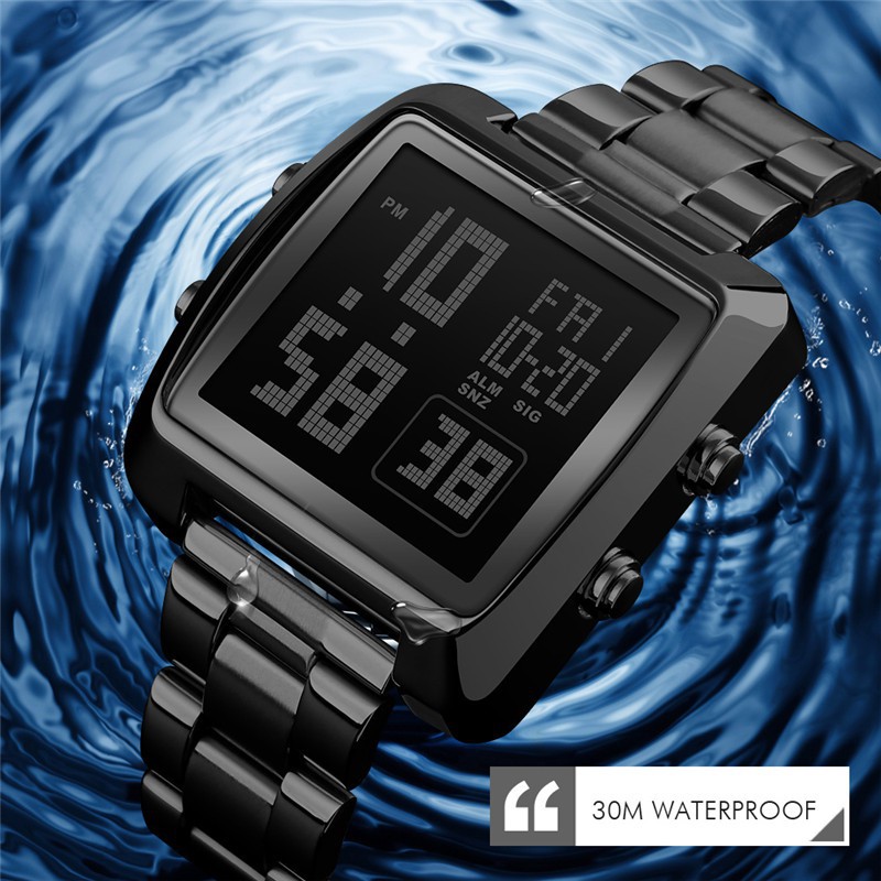 skmei-นาฬิกาปลุกดิจิตอลกันน้ำสำหรับผู้ชาย