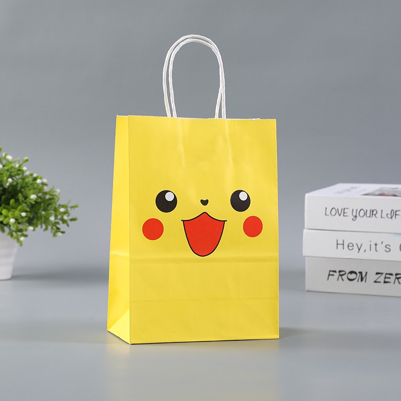 ถุงกระดาษ-พิมพ์ลายการ์ตูนอนิเมะ-pikachu-bulbasaur-jigglypuff-squirtle-น่ารัก-สําหรับใส่ขนมหวาน-ตกแต่งวันเกิดเด็ก