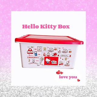 กล่องใส่ของ​ Hello​ Kitty​ ฝาแดง