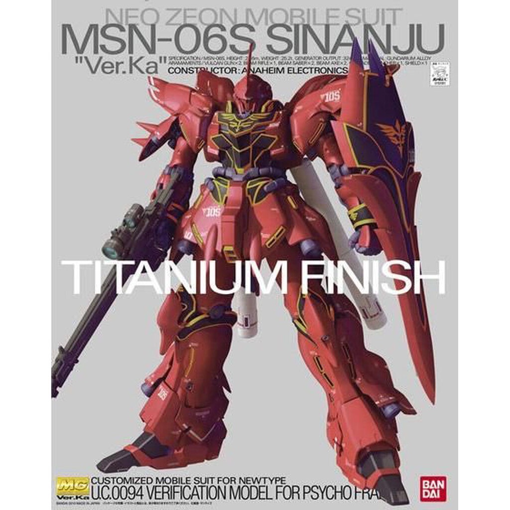 Bandai MG 1/100 MSN-06S Sinanju Ver Ka – Model Kit Gundam UC – Neuf