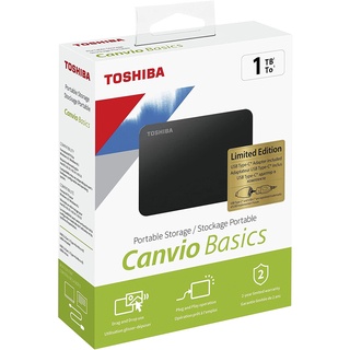 Toshiba ฮาร์ดไดรฟ์ภายนอก (1TB/2TB) รุ่น Canvio Basics A3 External HDD Black 2TB USB 3.0 External Harddrive